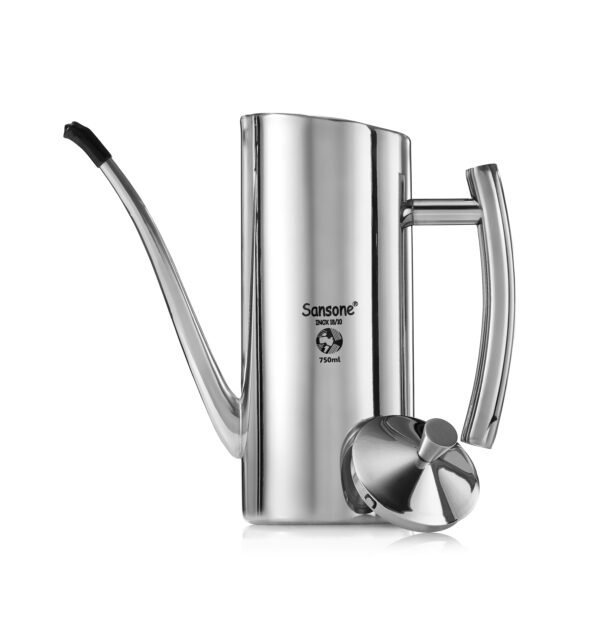 Sansone Stainless steel Oil Cruet 750 ml opened