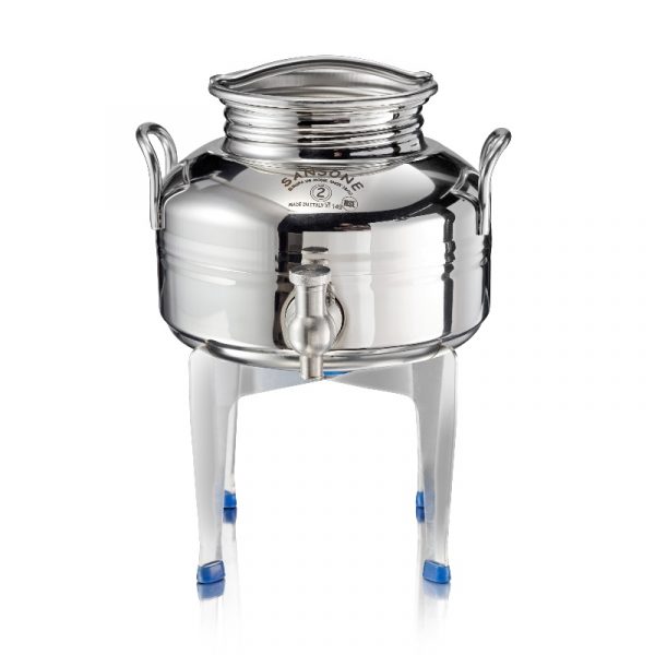 F002EU CON SUPPORTO INOX Sansone Il Gioiello drum for water with spigot 2 liters